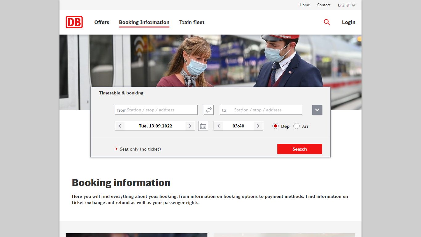 Booking information - Bahn